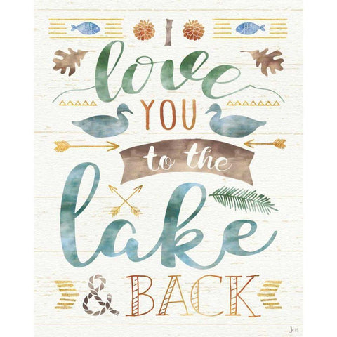 Lake Love II Gold Ornate Wood Framed Art Print with Double Matting by Aiken, Jess