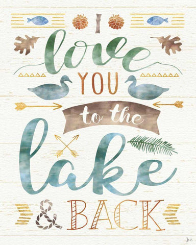 Lake Love II Black Ornate Wood Framed Art Print with Double Matting by Aiken, Jess