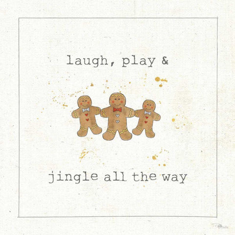 Christmas Cuties VI Gold Ornate Wood Framed Art Print with Double Matting by Pela Studio