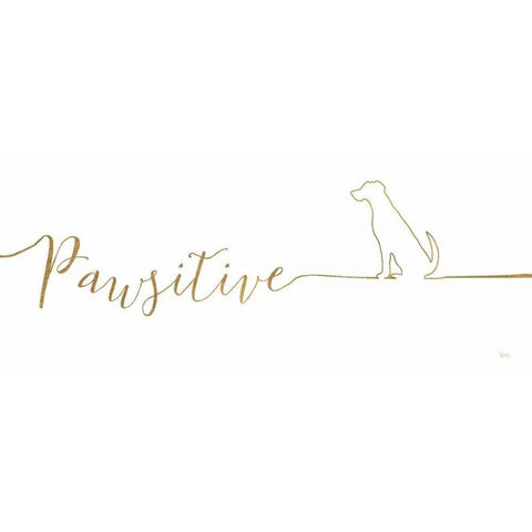 Underlined Dogs I Gold Ornate Wood Framed Art Print with Double Matting by Charron, Veronique