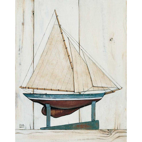 Racer I White Modern Wood Framed Art Print by Brown, David Carter