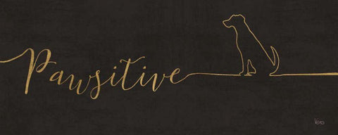 Underlined Dogs I Black White Modern Wood Framed Art Print with Double Matting by Charron, Veronique