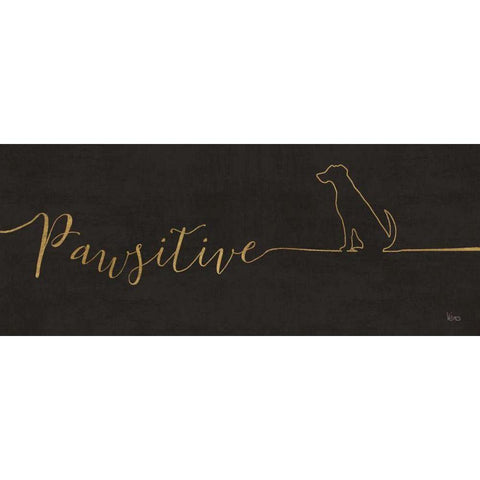 Underlined Dogs I Black Black Modern Wood Framed Art Print by Charron, Veronique