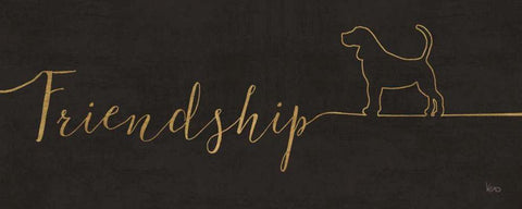 Underlined Dogs II Black White Modern Wood Framed Art Print with Double Matting by Charron, Veronique