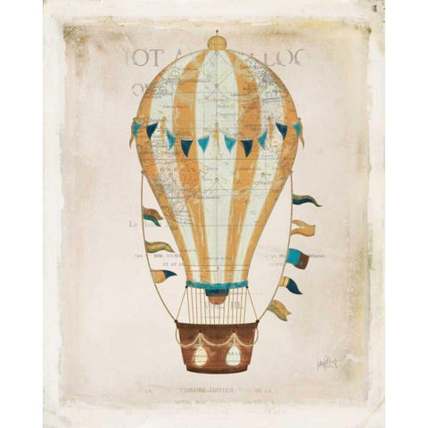 Balloon Expo III Gold Ornate Wood Framed Art Print with Double Matting by Pertiet, Katie