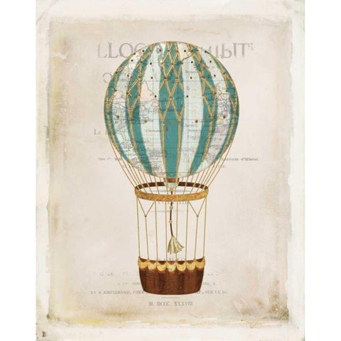 Balloon Expo IV Black Modern Wood Framed Art Print with Double Matting by Pertiet, Katie