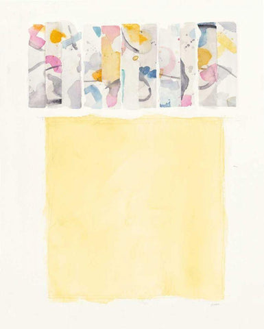 Day Dream V White Modern Wood Framed Art Print with Double Matting by Schick, Mike