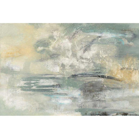 Looking at the Mist White Modern Wood Framed Art Print by Vassileva, Silvia