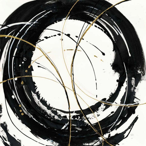 Circular Web Black Ornate Wood Framed Art Print with Double Matting by Paschke, Chris