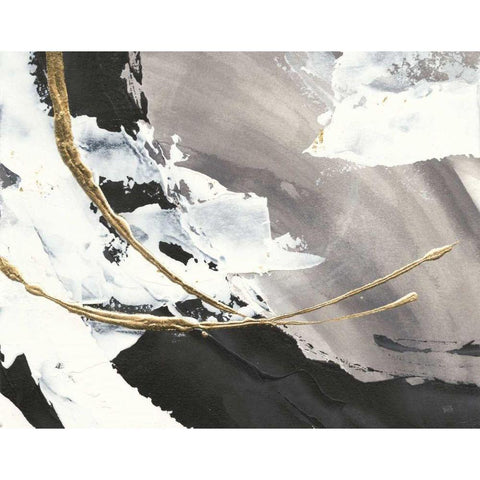 Gilded Arcs I Crop Black Modern Wood Framed Art Print by Paschke, Chris