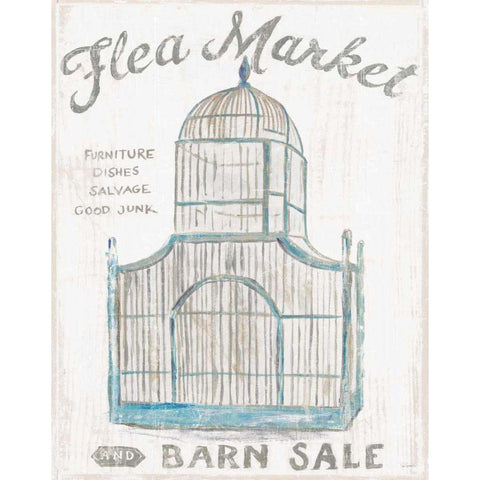 White Barn Flea Market III White Modern Wood Framed Art Print by Schlabach, Sue