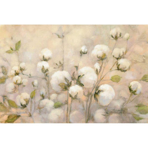 Cotton Field Gold Ornate Wood Framed Art Print with Double Matting by Purinton, Julia