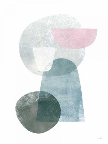 Dream II White Modern Wood Framed Art Print with Double Matting by Hershey, Moira