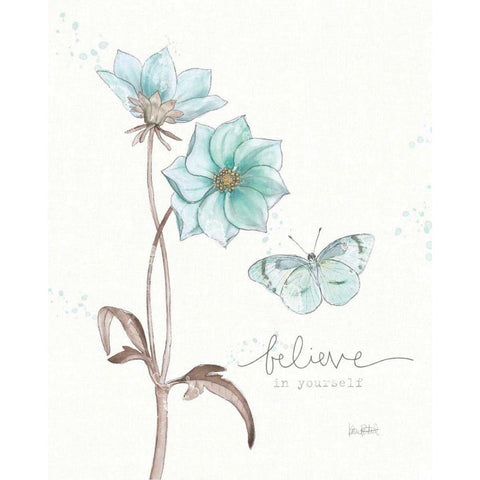 Bits of Blue II Gold Ornate Wood Framed Art Print with Double Matting by Pertiet, Katie