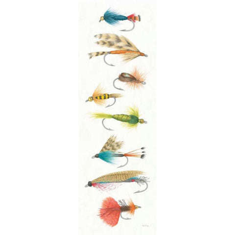 Gone Fishin X White Modern Wood Framed Art Print by DeNeige, Elyse