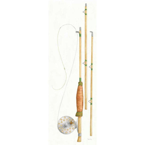 Gone Fishin XI Black Modern Wood Framed Art Print with Double Matting by DeNeige, Elyse