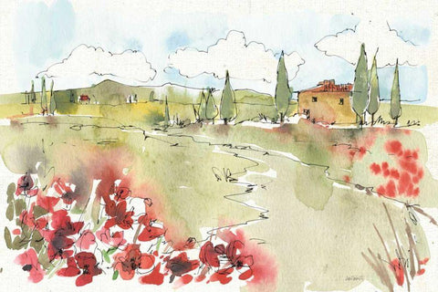 Tuscan Elegance II White Modern Wood Framed Art Print with Double Matting by Tavoletti, Anne