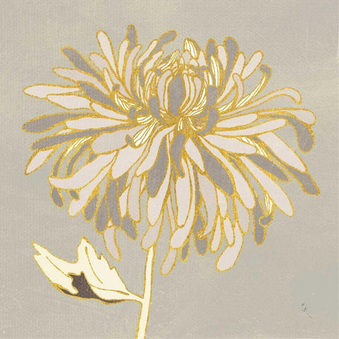 Sarahs Garden Gatsby III White Modern Wood Framed Art Print with Double Matting by Adams, Sarah