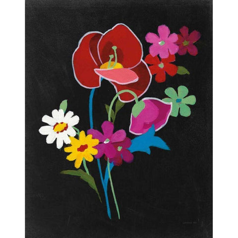 Alpine Bouquet II White Modern Wood Framed Art Print by Nai, Danhui