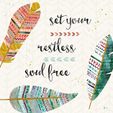 Light as a Feather II Black Ornate Wood Framed Art Print with Double Matting by Aiken, Jess