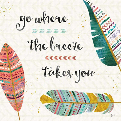 Light as a Feather III White Modern Wood Framed Art Print with Double Matting by Aiken, Jess