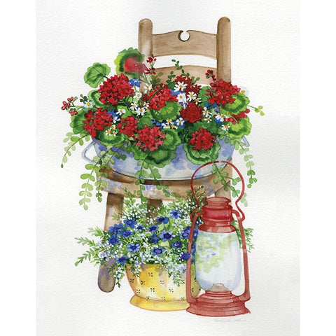 Down Home II Black Modern Wood Framed Art Print with Double Matting by McKenna, Kathleen Parr