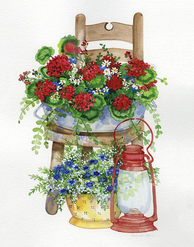 Down Home II Black Ornate Wood Framed Art Print with Double Matting by McKenna, Kathleen Parr