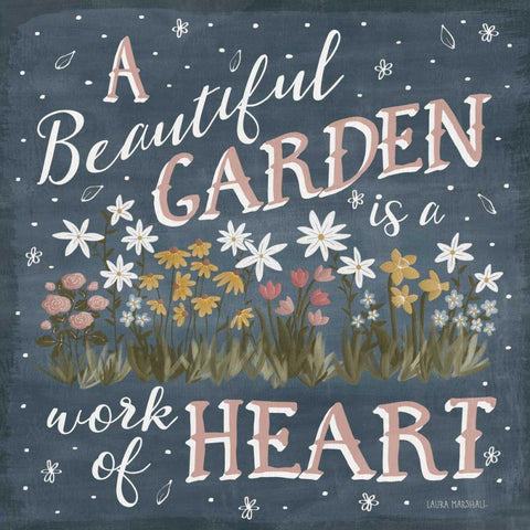 Blooming Garden IV Black Modern Wood Framed Art Print by Marshall, Laura