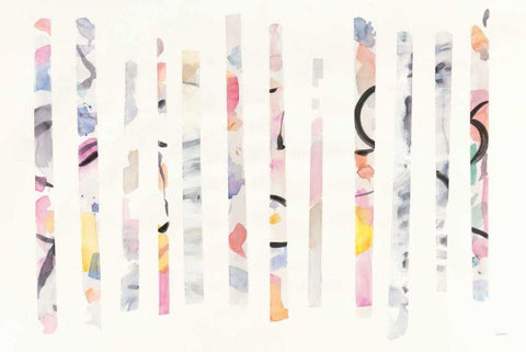 Candy Bars White Modern Wood Framed Art Print with Double Matting by Schick, Mike