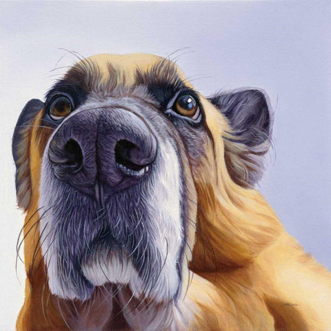 Smooch White Modern Wood Framed Art Print with Double Matting by Ruby, James