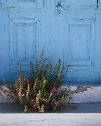 Santorini I Crop White Modern Wood Framed Art Print with Double Matting by Miller, Sara Zieve