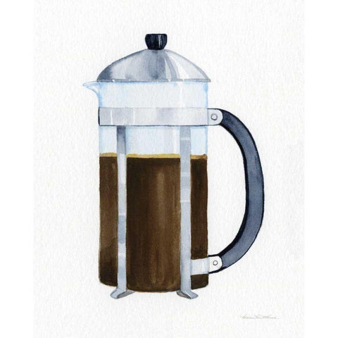 Coffee Break Element II White Modern Wood Framed Art Print by McKenna, Kathleen Parr