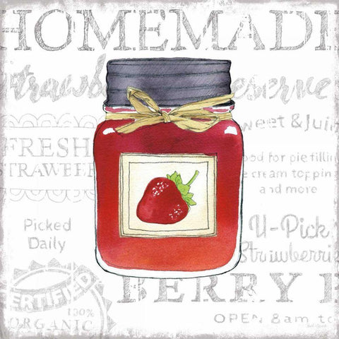 Canning Kitchen I White Modern Wood Framed Art Print with Double Matting by Grove, Beth