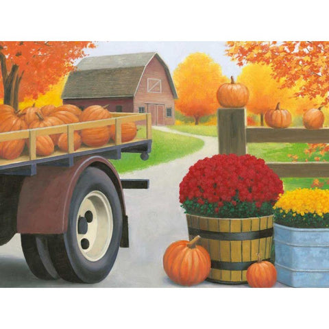 Autumn Affinity I White Modern Wood Framed Art Print by Wiens, James