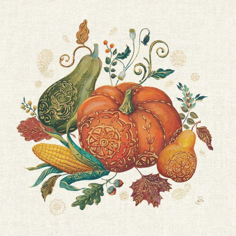 Spice Season VIII Black Ornate Wood Framed Art Print with Double Matting by Brissonnet, Daphne