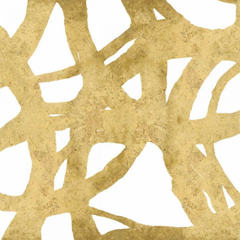 Endless Circles Front Gold II Black Modern Wood Framed Art Print by Wild Apple Portfolio