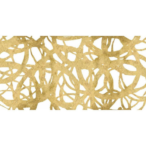 Endless Circles Front Gold IV Black Modern Wood Framed Art Print by Wild Apple Portfolio