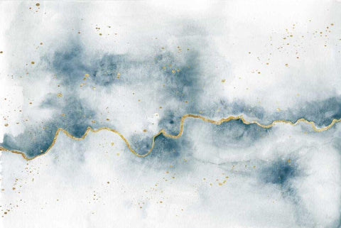 Flow with Gold Black Ornate Wood Framed Art Print with Double Matting by Marshall, Laura