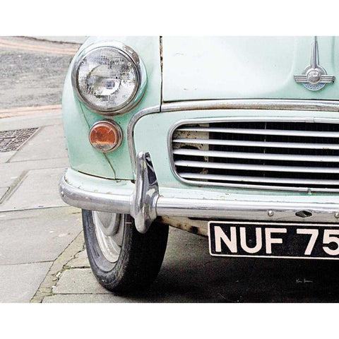 London Traveller Mint and Blush Gold Ornate Wood Framed Art Print with Double Matting by Bevan, Keri