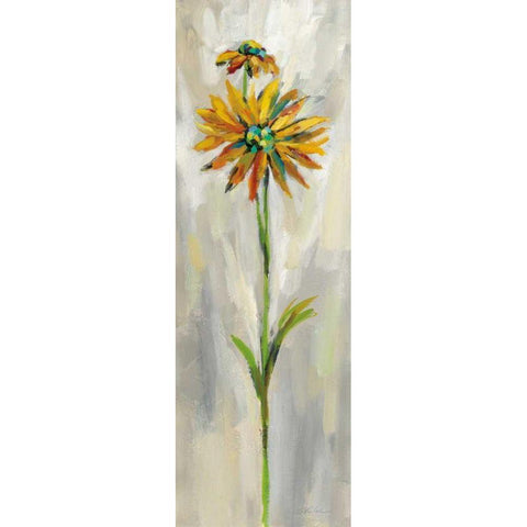 Single Stem Flower III White Modern Wood Framed Art Print by Vassileva, Silvia