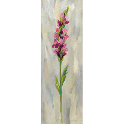 Single Stem Flower IV White Modern Wood Framed Art Print by Vassileva, Silvia