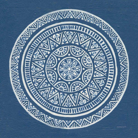 Circle Designs I White Modern Wood Framed Art Print by Lovell, Kathrine