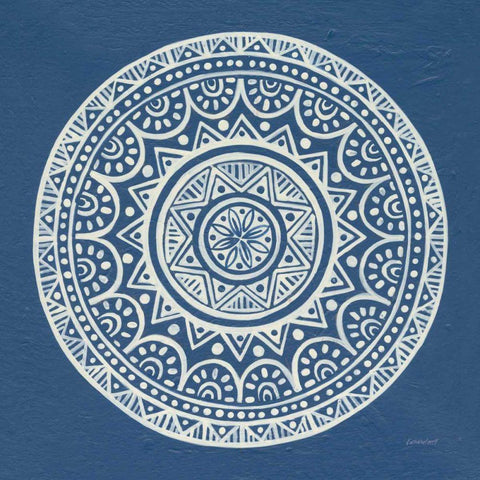 Circle Designs II White Modern Wood Framed Art Print with Double Matting by Lovell, Kathrine