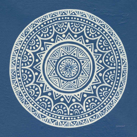 Circle Designs II White Modern Wood Framed Art Print by Lovell, Kathrine