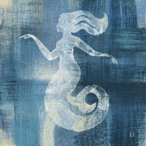 Batik Seas IV White Modern Wood Framed Art Print by Studio Mousseau