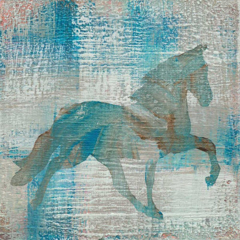 Cheval II White Modern Wood Framed Art Print by Studio Mousseau