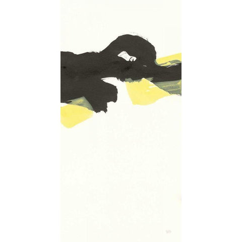 Minimal Panel II Black Modern Wood Framed Art Print with Double Matting by Paschke, Chris