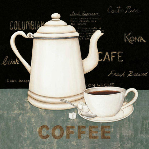 Coffee Black Modern Wood Framed Art Print with Double Matting by Brown, David Carter
