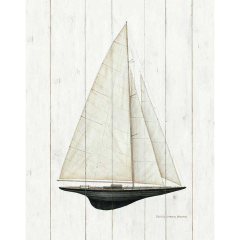 Sailboat II Gold Ornate Wood Framed Art Print with Double Matting by Brown, David Carter