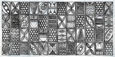 Patterns of the Amazon I BW White Modern Wood Framed Art Print with Double Matting by Lovell, Kathrine